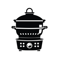 vegetable steamer silhouette design for healthy cooking tools
