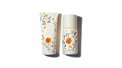 Fototapeta premium Discover the Art of Natural Beauty Elevate Your Skincare Routine with Floral-Inspired Packaging