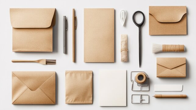 Work from home stationery set png cut out set