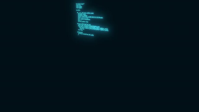 Programming code. Computer generated 3d render