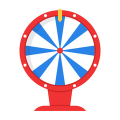Obraz premium Roulette spin wheel fortune clipart flat illustration 