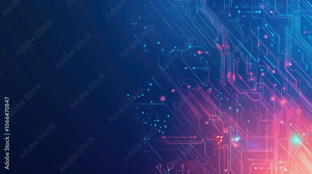 Poster abstract digital circuit design background