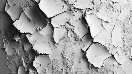 Naklejka premium Surrealing white garbage background, rough concrete texture, high-resolution dilapidated wall design for professional use