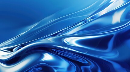 Abstract Fluid Metal Wave Motion - a captivating and modern visual. The fluid metal waves create a dynamic and elegant scene with striking lighting effects.