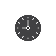 Circle clock vector icon
