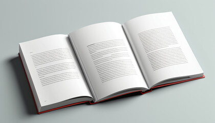 A mockup of a hard cover book showing its front and back covers and interior pages in a detailed design._00001_