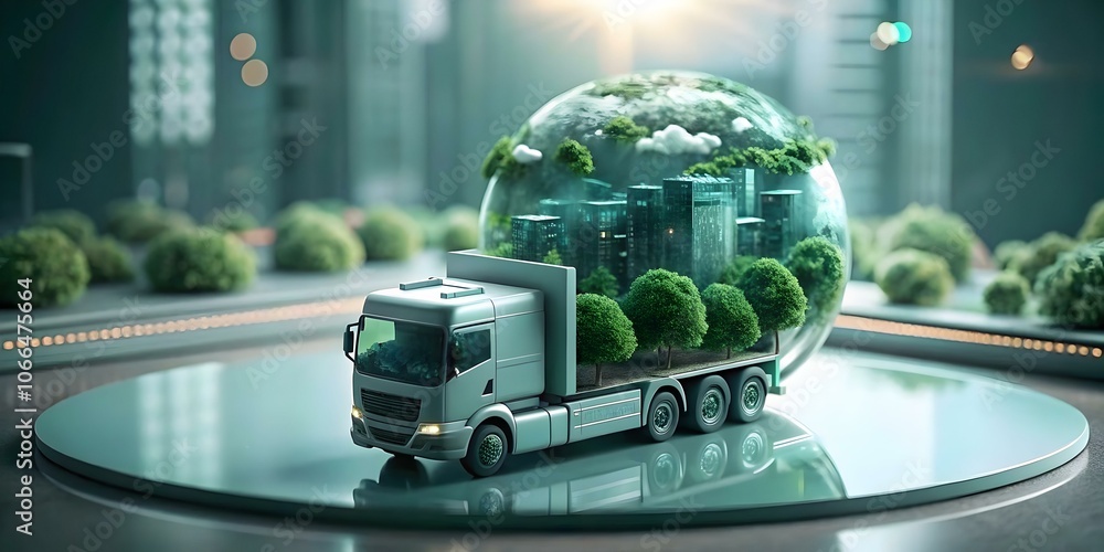 Poster business team optimizing eco friendly supply chain reality setting sustainable practices efficient m