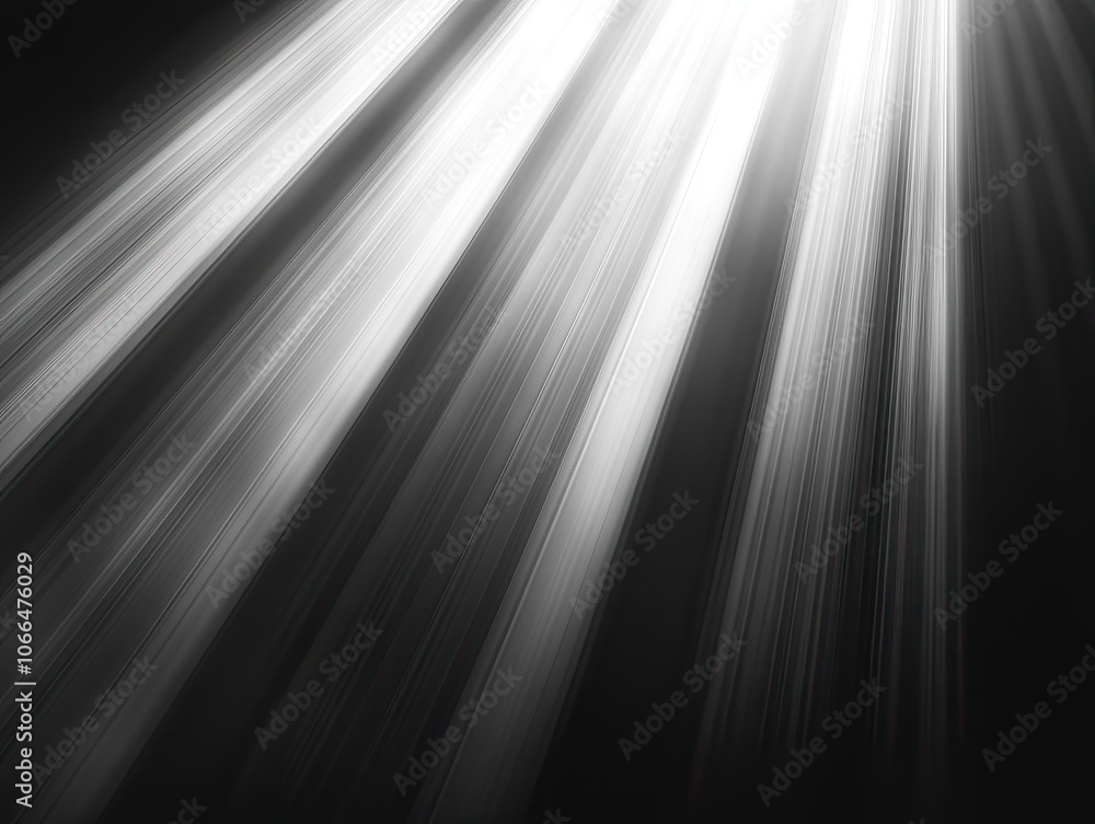 Poster abstract light rays, black and white. this image can be used as background for design projects, pres