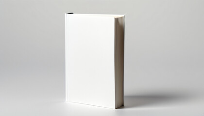 White book cover with a clear background allowing for easy image manipulation and use in various graphic design contexts._00001_
