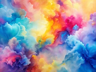 Abstract Painted Watercolor Background - Vibrant, Fluid Designs for Artistic Inspiration and Creative Projects