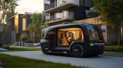 Obraz premium Self-drive autonomous vehicle