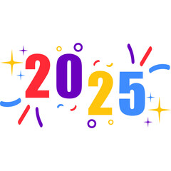 New Year 2025 Typography