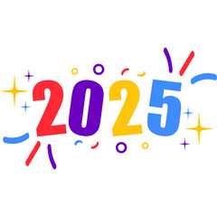 New Year 2025 Typography