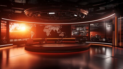 Obraz premium Background of world news program. 
