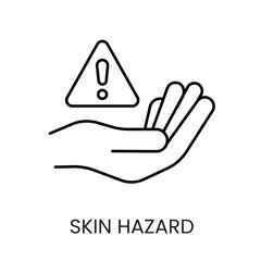 Skin hazard line icon vector with editable stroke