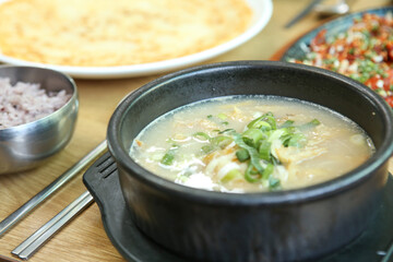Korean food. Dried pollack hangover soup