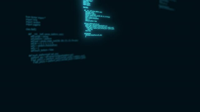 Programming code. Computer generated 3d render
