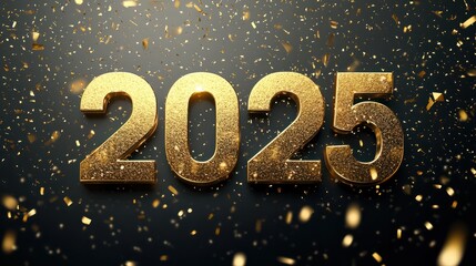 Happy New Year 2025 text design. 2025 happy new year background design. Elegant and beautiful New Year 2025 number design.