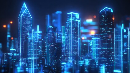 Obraz premium Cyberpunk Cityscape