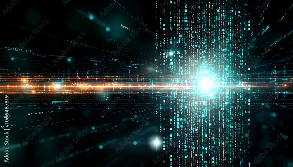 Poster enhance cybersecurity by monitoring threats with advanced tools in a digitally encrypted environment