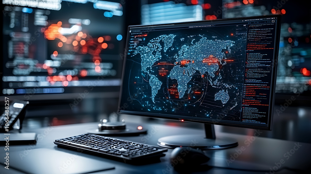 Poster enhance cybersecurity with real-time threat monitoring software using advanced display technology
