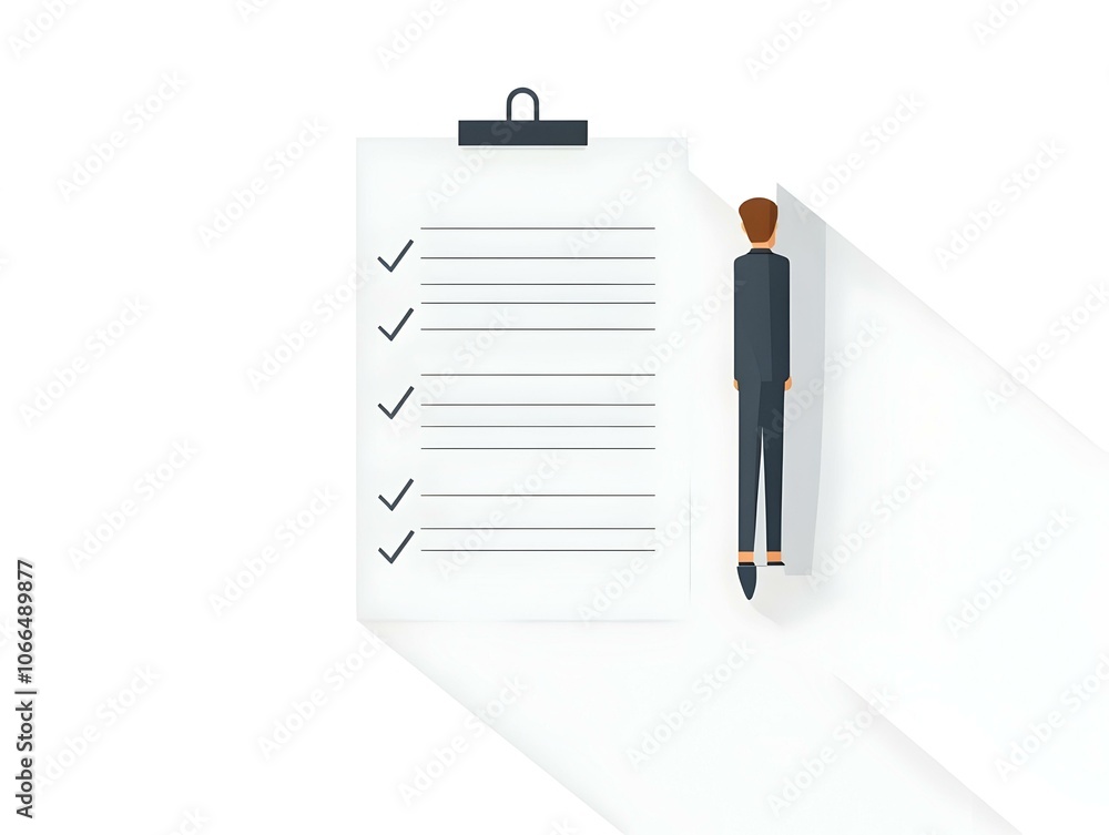 Poster flat plain background to do list pen copy space minimalist organization work from home soft shadows 