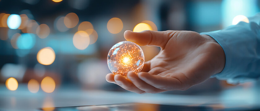 Growth strategy meeting in a smart office environment