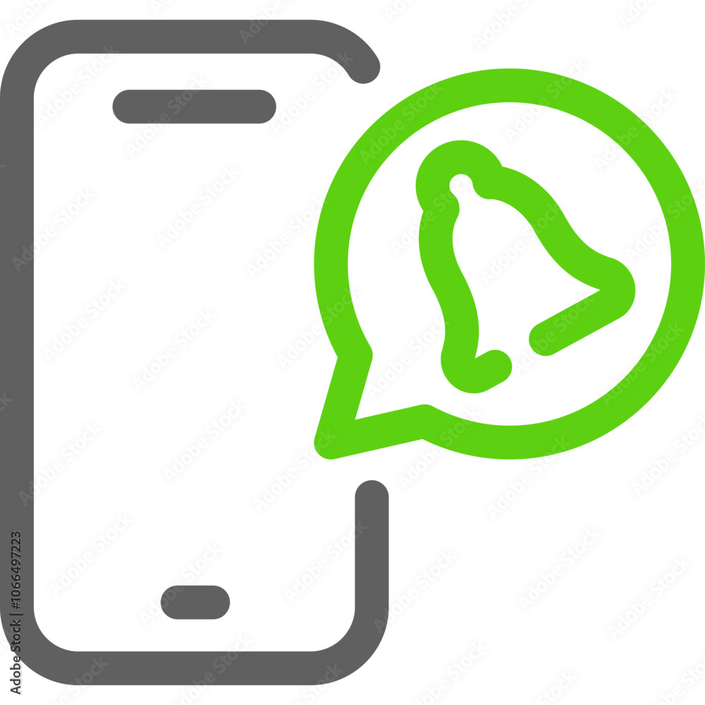 Poster notification alert on a smartphone screen with a reminder bell icon indicating an incoming message