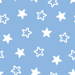 Fototapeta premium Star seamless pattern. Star seamless pattern design for background, wallpaper, card, printing, textile design, blanket pattern, blanket pattern for kids, notebook, diary cover, decorative, and etc.
