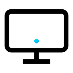 Monitor icon. monitor, computer, pc, screen, display, device, lcd, desktop, electronic, technology. Vector icon illustration