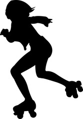 Roller Skate Player Silhouette