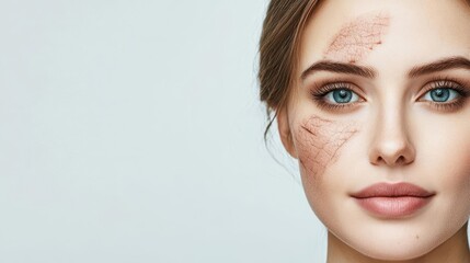 Young woman with scar from past infection, illustrating lasting health effects