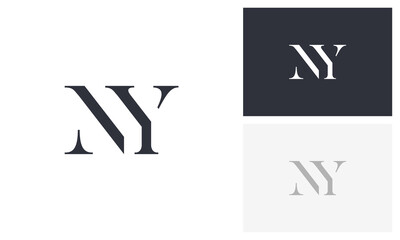 NY letter logo modern concept logo design