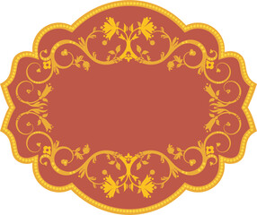 Vector floral ornamental frame, exquisite vintage panel in Oriental, Turkish, Arabic style, great for wedding decorations, greeting cards, invitations, banners, logos, labels, vinyl and laser ready.