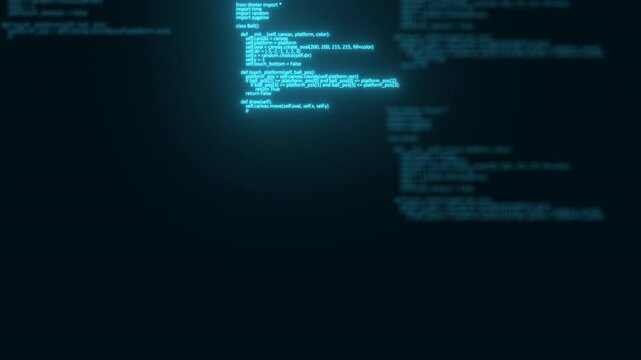 Programming code. Computer generated 3d render