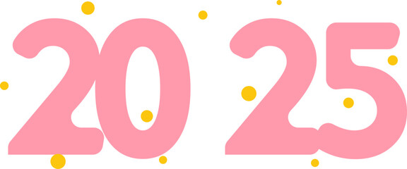 Obraz premium New Year 2025 Typography