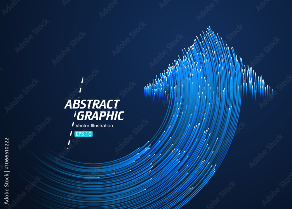 Wall mural the upward arrow pattern composed of countless rays symbolizes positivity and development.