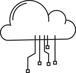 Cloud Tech Line Icon