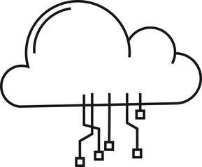 Cloud Tech Line Icon