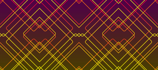 Abstract Illustration with Violet Gradient Shapes and Lines Design