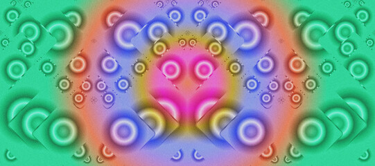 Abstract Grainy Circle Gradient with Soft Light Effect