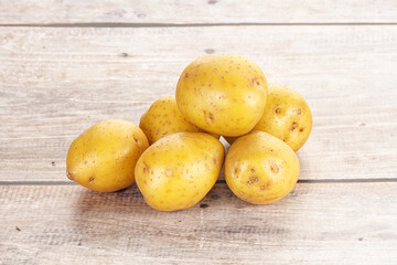 Raw young baby potato heap