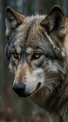 Fototapeta premium wolf in the snow