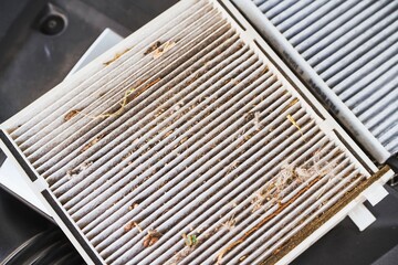Dirty cabin filter affecting car air quality