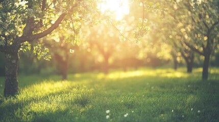 Captivating sunlight through trees, exploring nature's beauty in sunkissed fields