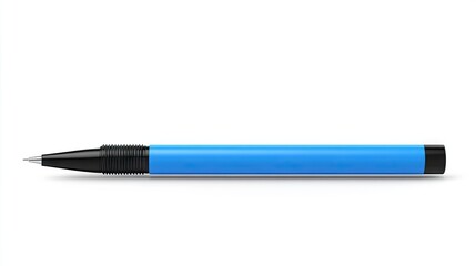 Blue corrector pen isolated on a white background, highlighting its sleek design and vibrant color. The blue corrector pen is perfect for making precise corrections with ease.