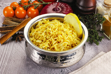 Indian cuisine lemon basmati rice