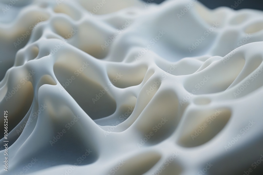 Poster abstract white textured surface with irregular shapes and holes