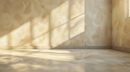 Cream-Beige Painted Wall and Floor 8K Realistic Lighting

