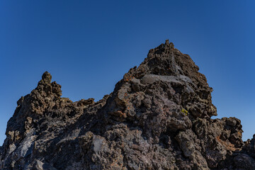 Craters of the Moon National Monument & Preserve. Volcanic Field. Idaho's eastern Snake River Plain. Rafted Blocks from the North Crater Cinder Cone